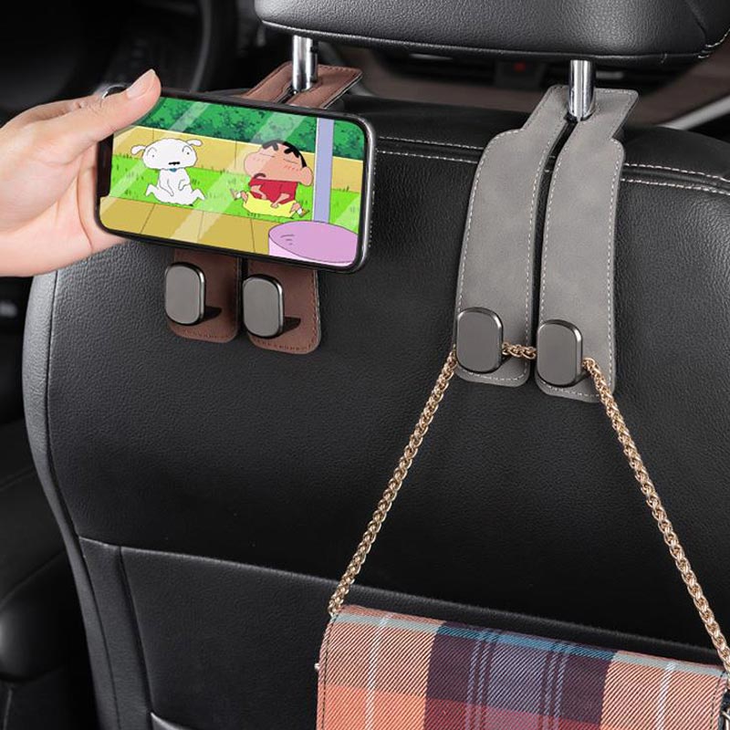 (50% DI SCONTO) Gancio Retro per Sedile Auto in Pelle Scamosciata