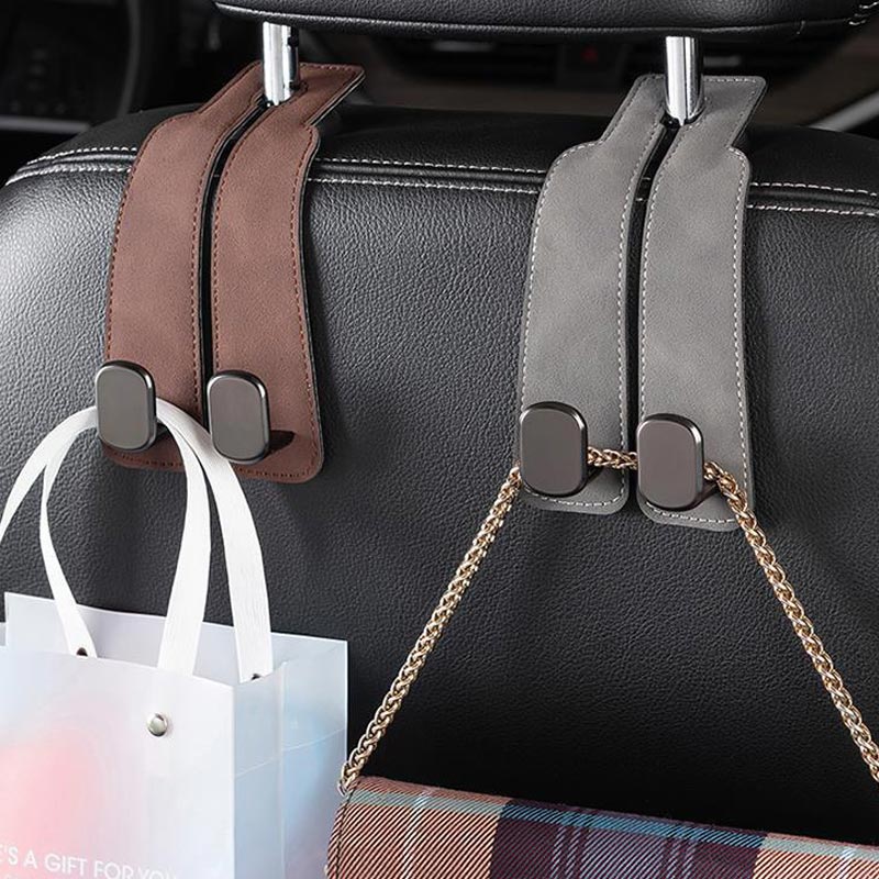 (50% DI SCONTO) Gancio Retro per Sedile Auto in Pelle Scamosciata
