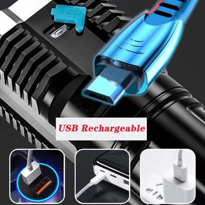 (30% DI SCONTO) Rechargeable Multifunctional Camping Torch with 4 Lamp Beads