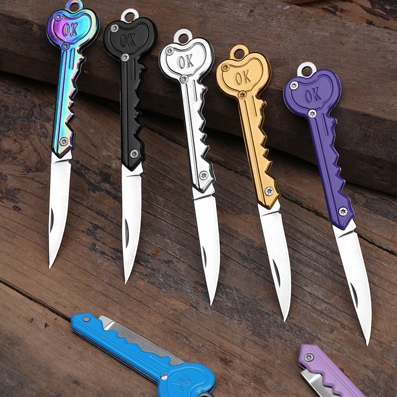 (30% di sconto) Mini coltello portachiavi pieghevole