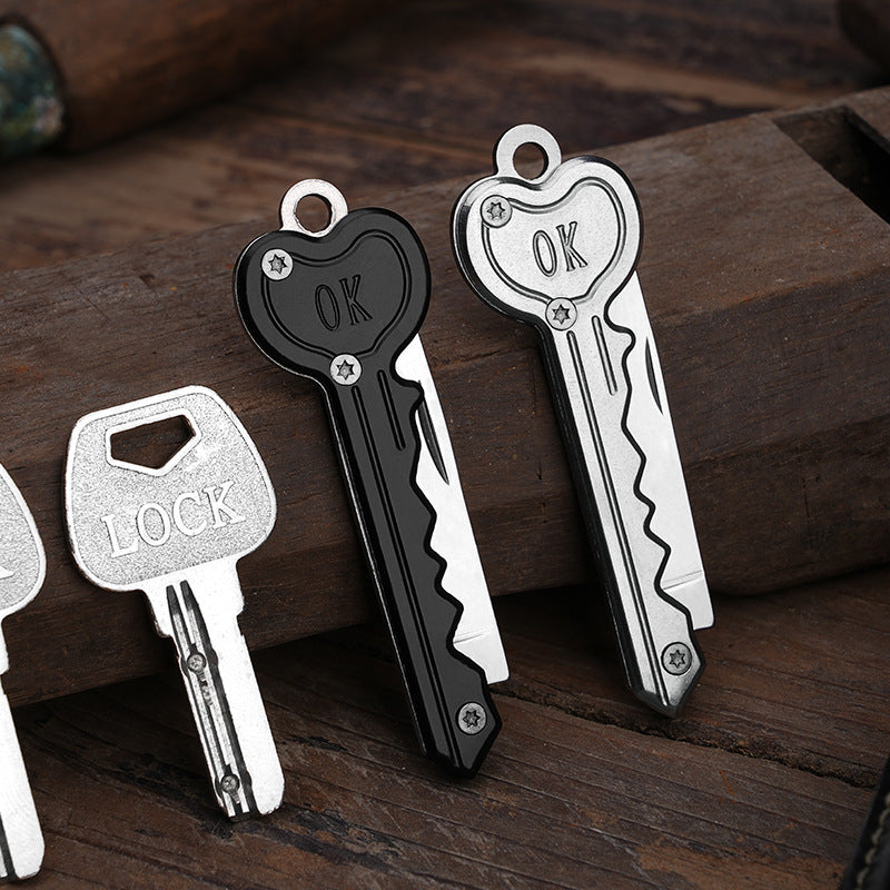 (30% di sconto) Mini coltello portachiavi pieghevole