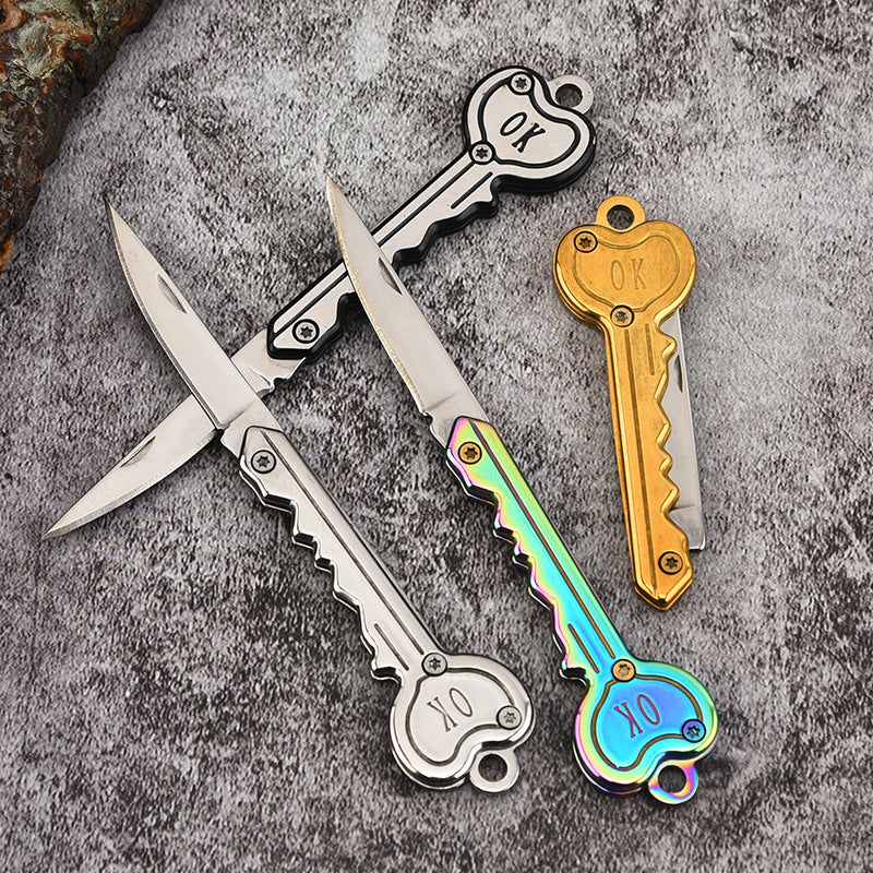 (30% di sconto) Mini coltello portachiavi pieghevole