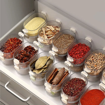(OFERTA CALIENTE) Set di 3 contenitori impilabili per alimenti e spezie