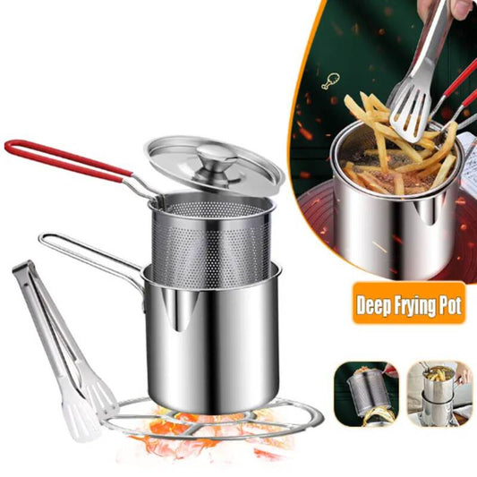 (30% di sconto) Pentola per friggitrice in acciaio inossidabile