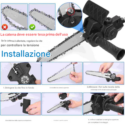 (OFERTA CALIENTE) Testa di conversione per motosega elettrica portatile