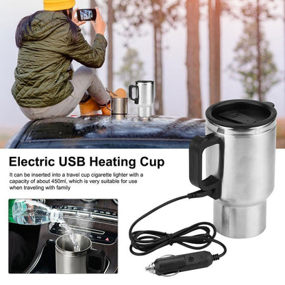 (OFERTA CALIENTE) Bollitore elettrico USB 12V per auto in acciaio inossidabile