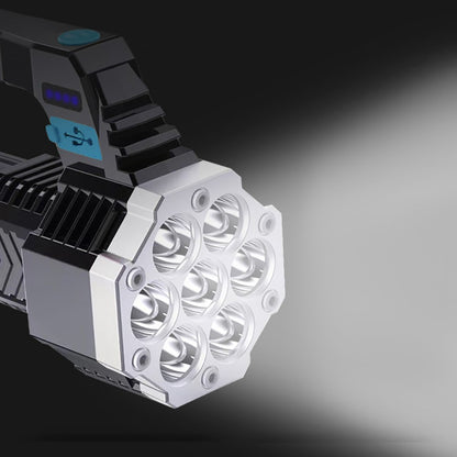 (30% DI SCONTO) Torcia LED portatile ricaricabile tramite USB ad alta potenza con batteria integrata