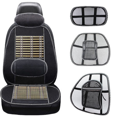 (30% DI SCONTO) Set di tappetini rinfrescanti per cuscini per seggiolino auto in acciaio e bambù