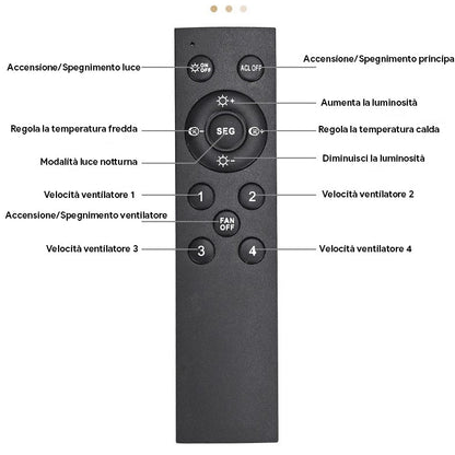 AirLume™ - Lampada Da Soffitto Con Ventilatore Integrato