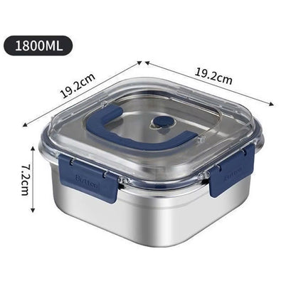 (30% DI SCONTO%) Nuovo box portaoggetti rettangolare in acciaio inox.